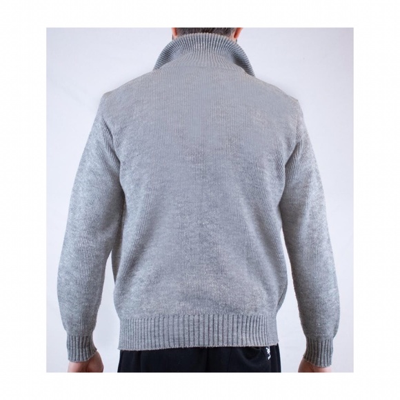 Vintage Grey Van Heusen Zip Up Knit Sweater - Picture 2 of 2